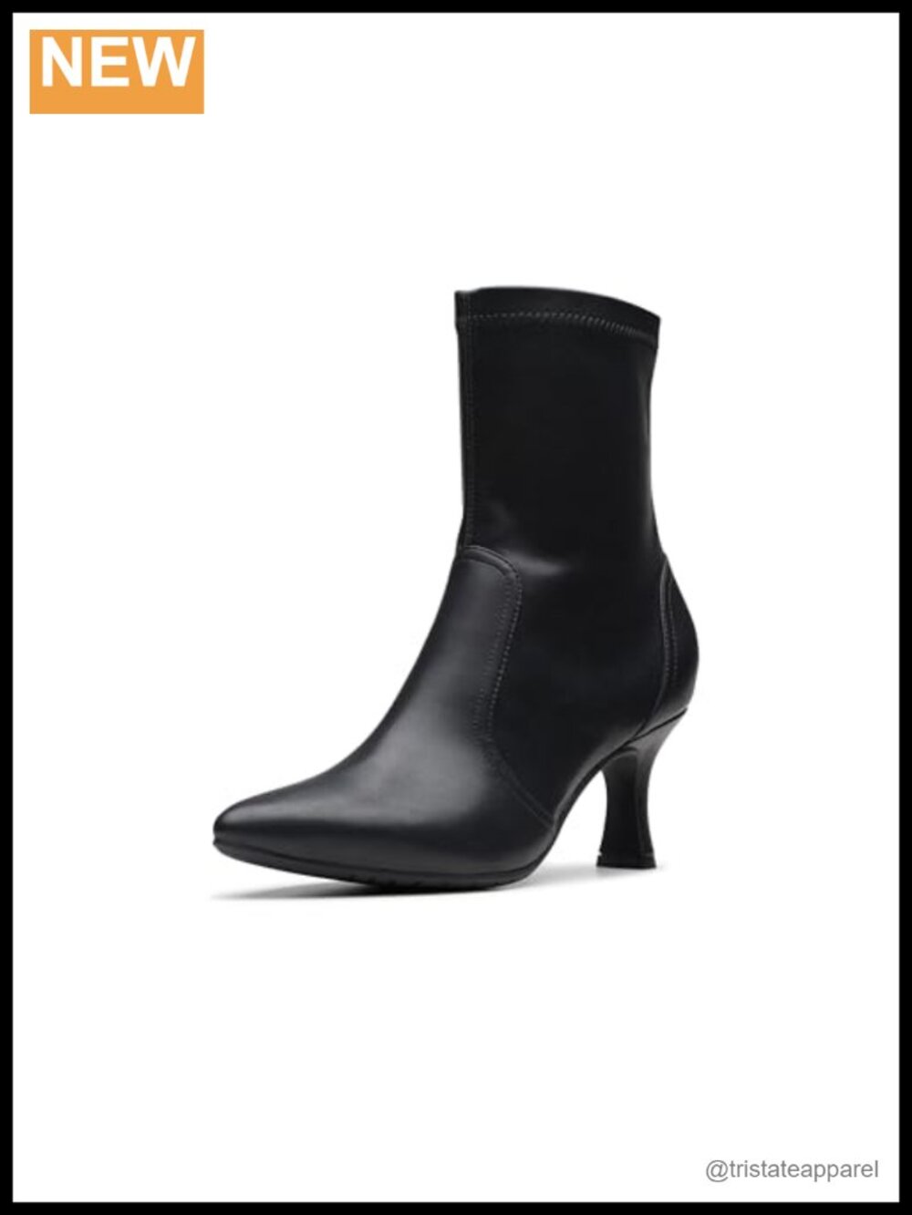 Clarks Women's Pointed Toe Kitten Heel Ankle Bootie Synthetic